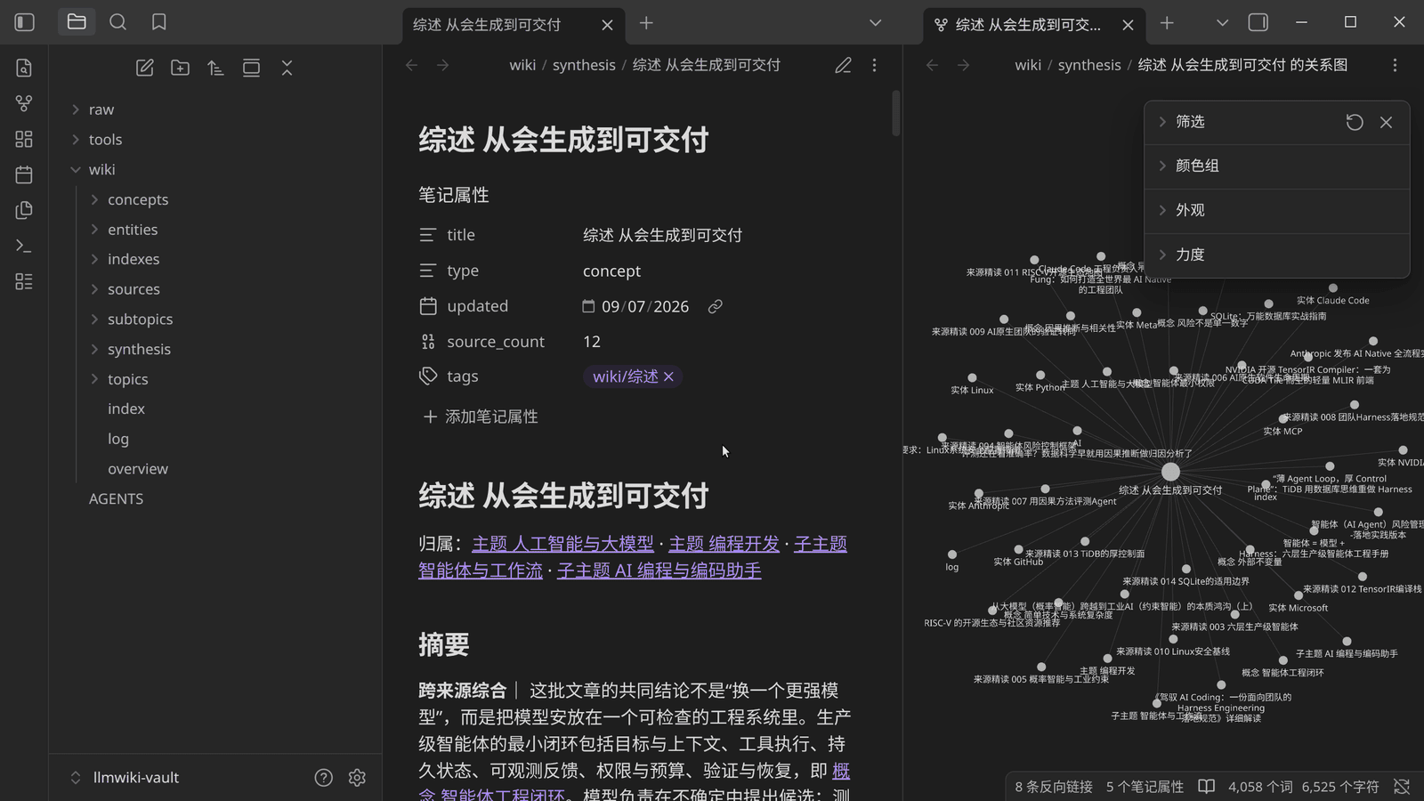 综述页的局部关系图