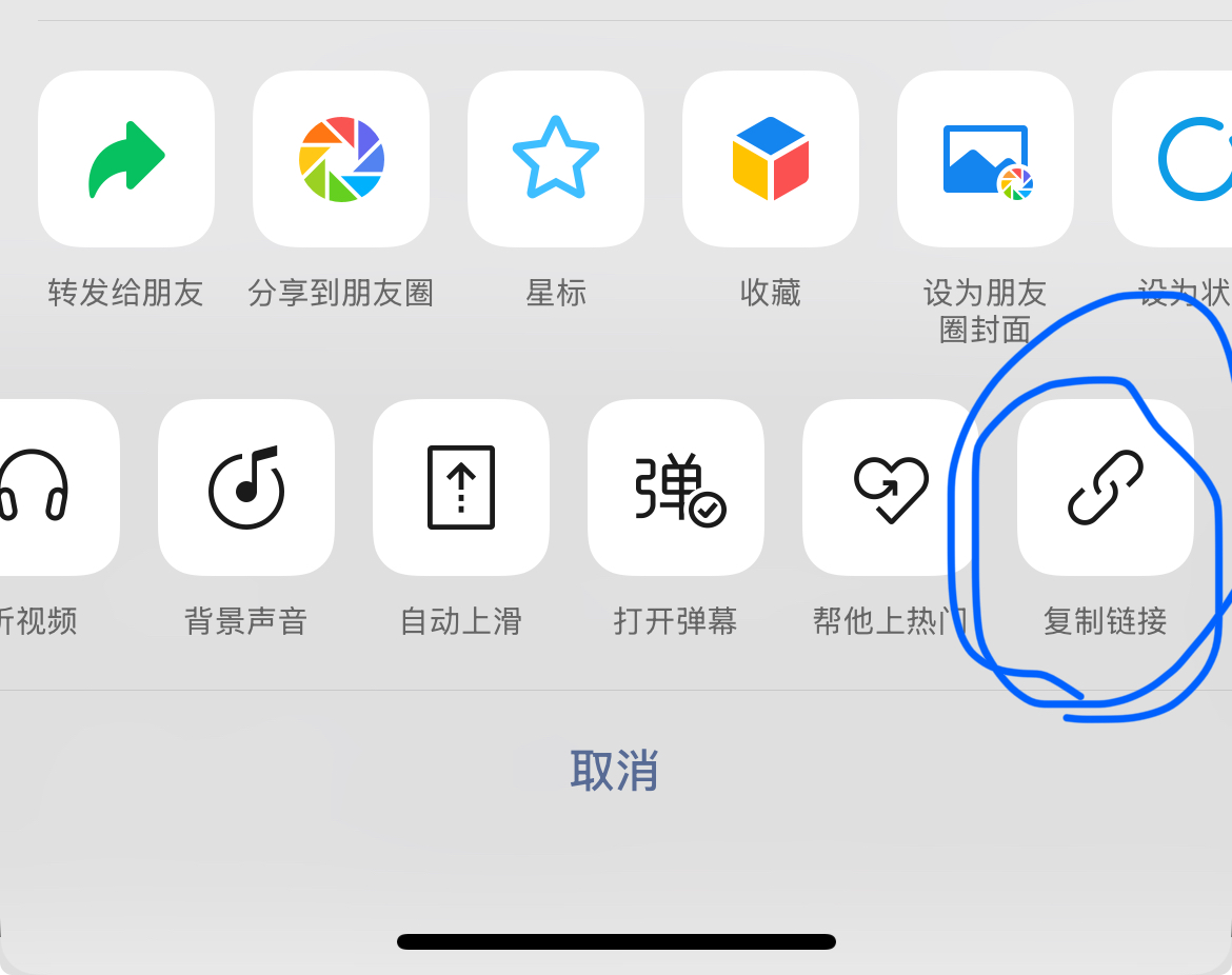 视频号 复制链接 按钮